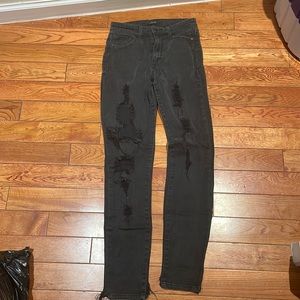 Black high rise skinny jeans